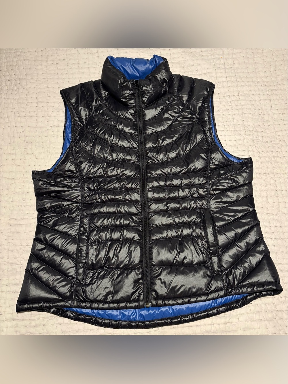 Bernardo Women’s Jacket XL Puffer Vest Goose Down Full Zip Sleeveless Black